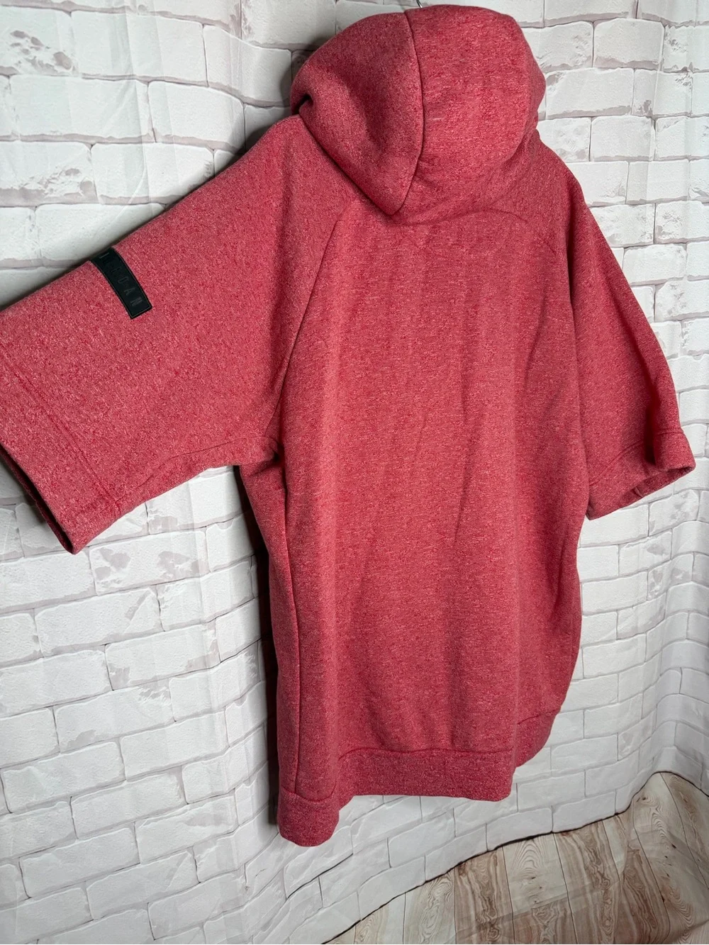 Air Jordan Short Sleeve Hoodie | Men’s XXL | Heathered Pink Performance Pullover